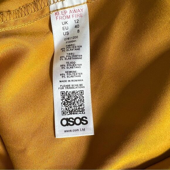 ASOS DESIGN satin wrap top with piping detail and long sleeves 8 - Picture 7 of 11